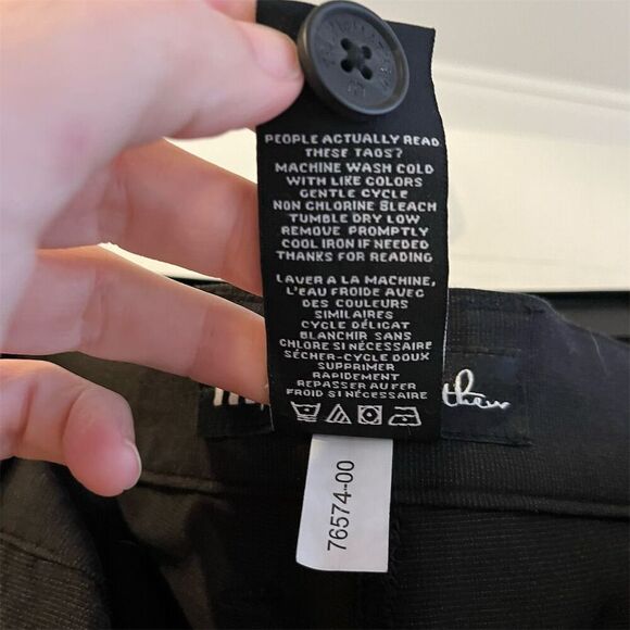 Travis Mathew Men's Black Dress Pants Size 38 Flat Front Casual - Picture 6 of 8